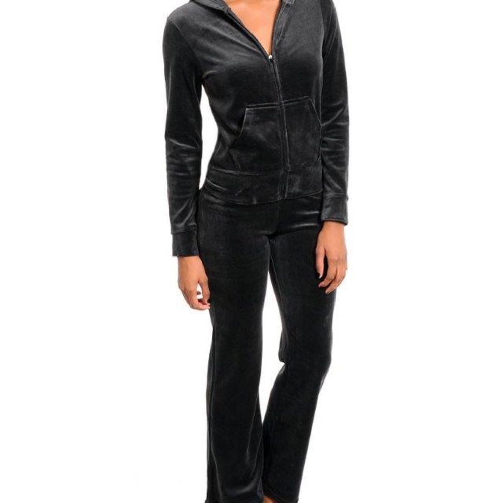 Black Velour Jogging Set